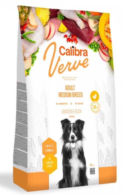 Calibra Dog Verve Grain Free Adult Medium Chicken&Duck 12 kg